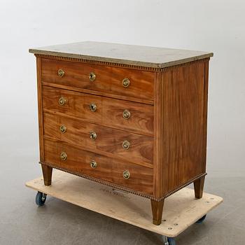 A late gustavian chest of drawers.