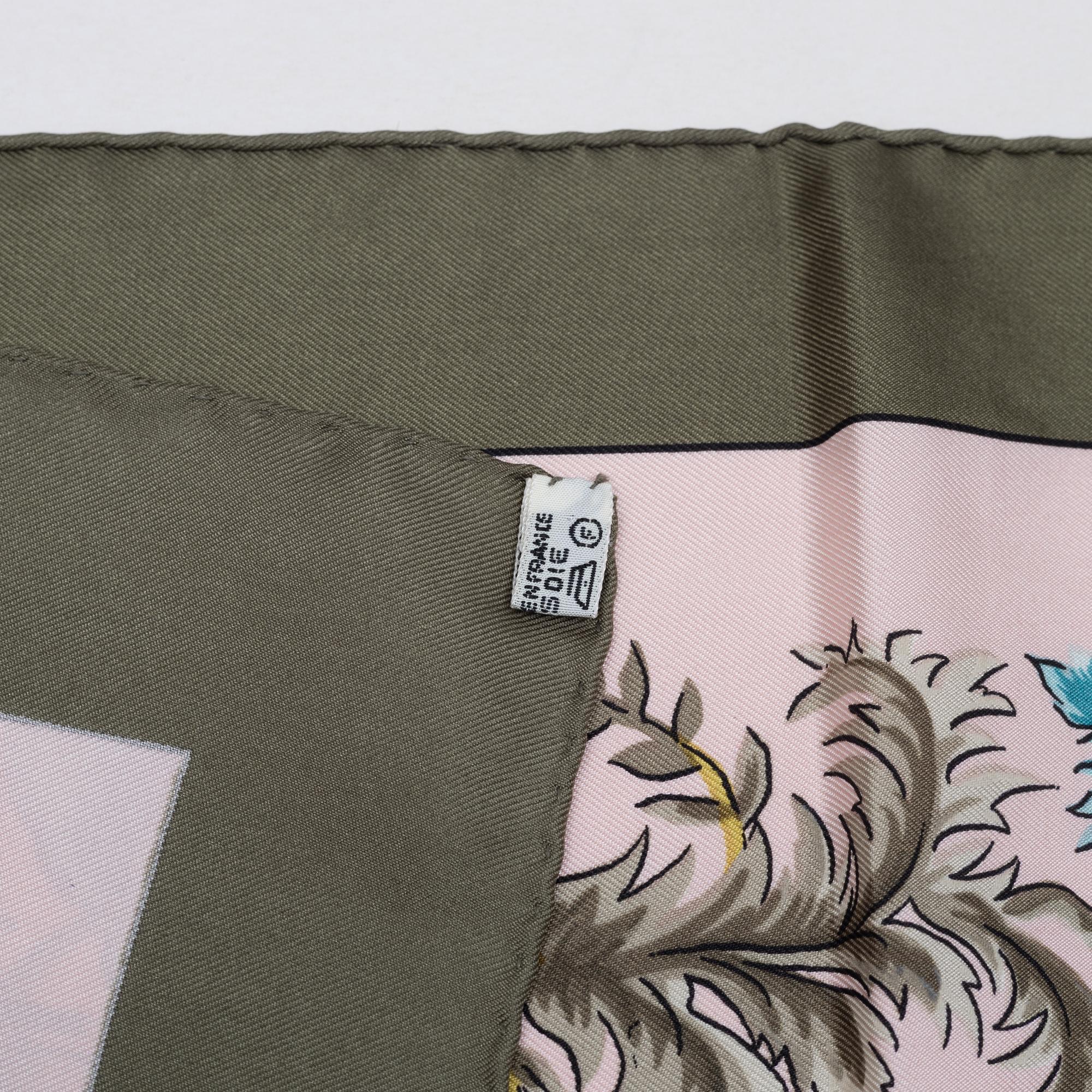 Hermès, scarf, "Les Jardiniers du Roy".