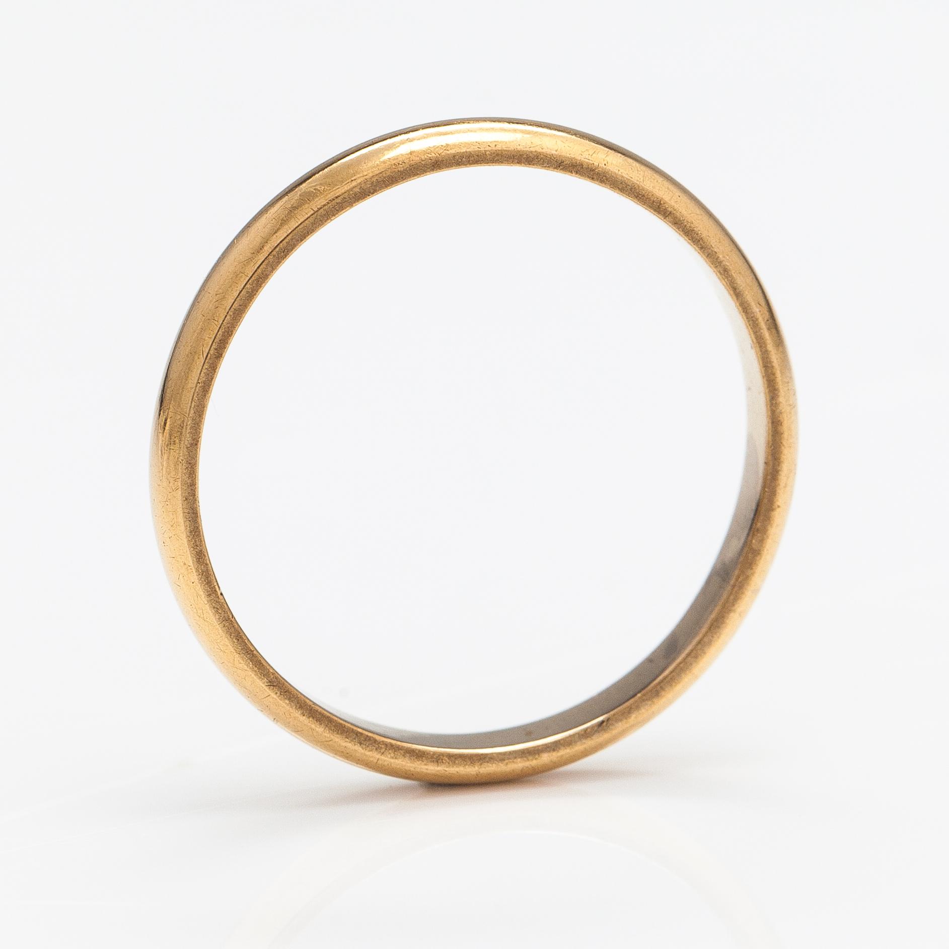 Ring, 18K guld. Auran Kultaseppä. Åbo 1956.