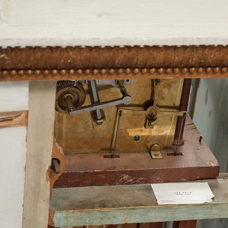 GOLVUR med spelverk, av Peter Strand 1798, med 14 stycken musikrullar. Sengustavianskt.
