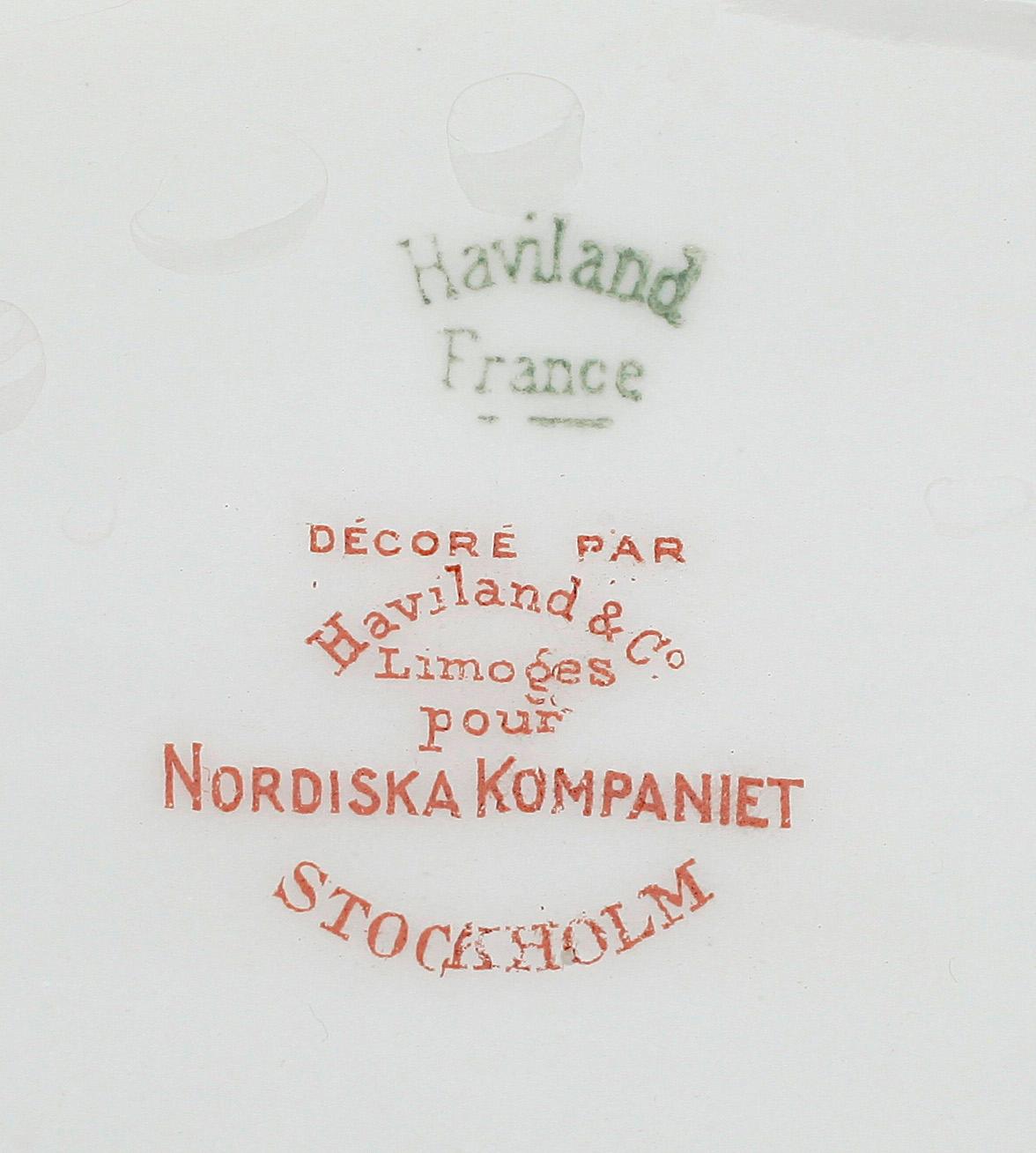 MATSERVIS, porslin, 105 delar, Haviland & Co i Limoge för NK, Stockholm, 1900-talets första hälft/mitt.