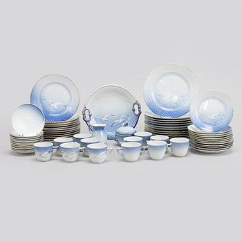 A 63-piece dinner and coffee service, "The Seagull", Bing & Grøndahl, Denmark.