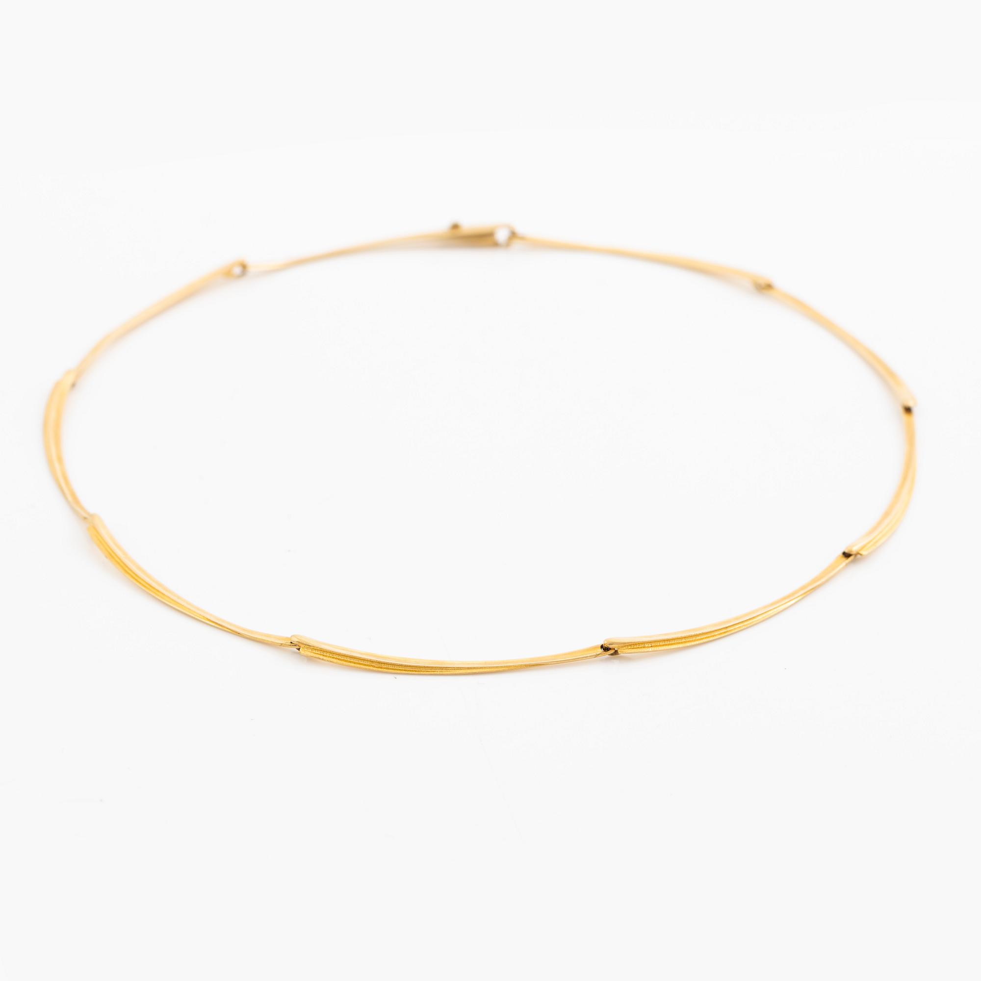 Lapponia, necklace 18K gold, Finland 1981. Design likely by Björn Weckström.