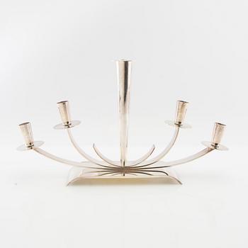 Walter Andersson attributed candelabrum, silver-plated, Ystad Metall, 1940s/50s.