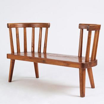 Axel Einar Hjorth, a stained pine 'Utö' sofa, Nordiska Kompaniet 1930s.