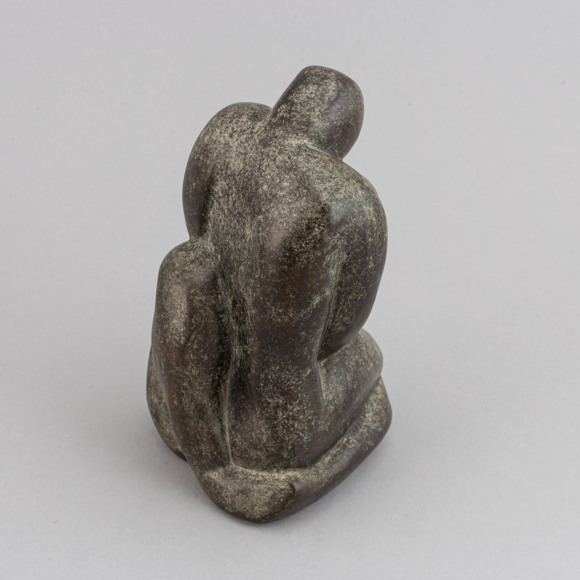 Unknown artist 20th Century. Sculpture.  Bronze. Signed with monogram CT. Ed 3/3.