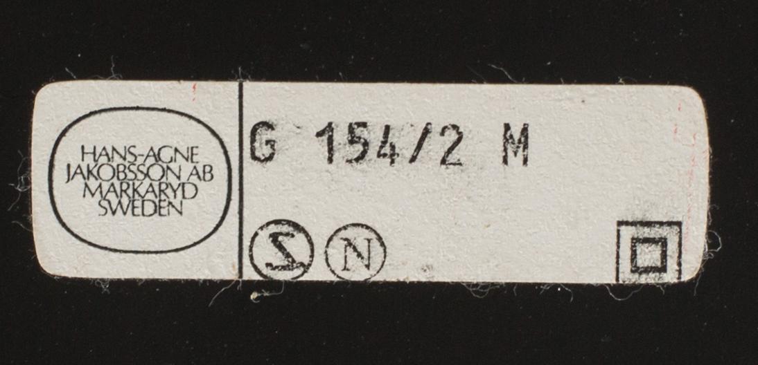 HANS AGNE JAKOBSSON, golvlampa, mässing, Markaryd, 1970/80-tal.