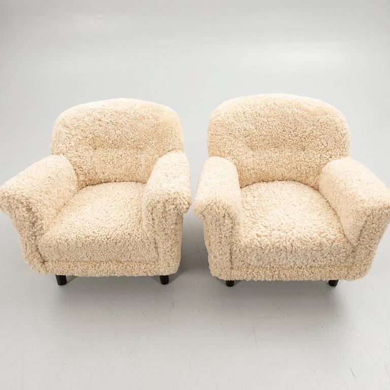 Armchairs, a pair, Swedish Modern, 1940s.