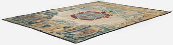 A Flemish armorial tapestry, c. 337 x 250 cm, 17th century.