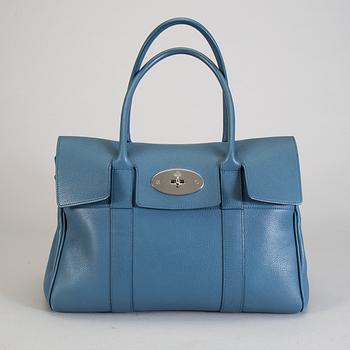 A Mulberry "Bayswater" handbag in special edition colour Steel blue.