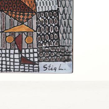Stig Lindberg, Stig Lindberg, a faience wall plaque, Gustavsberg Studio 1962, ed 29/40.