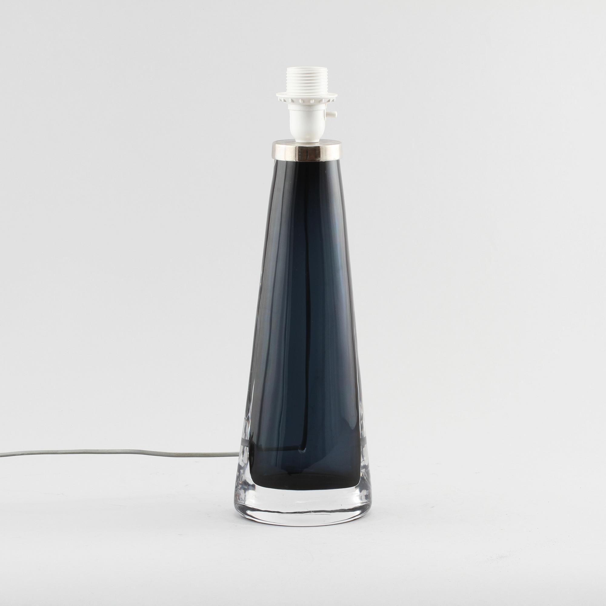 BORDSLAMPA, glas, Carl Fagerlund, Orrefors, 1900-talets andra hälft.