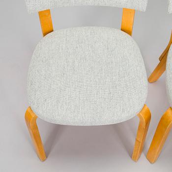 Alvar Aalto, stolar, 6 st, modell 63, O.Y. Huonekalu- ja Rakennustyötehdas A.B. 1900-talets mitt.