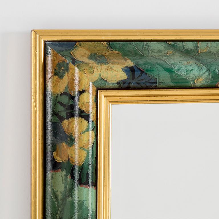 A 1980's mirror with painted frame.