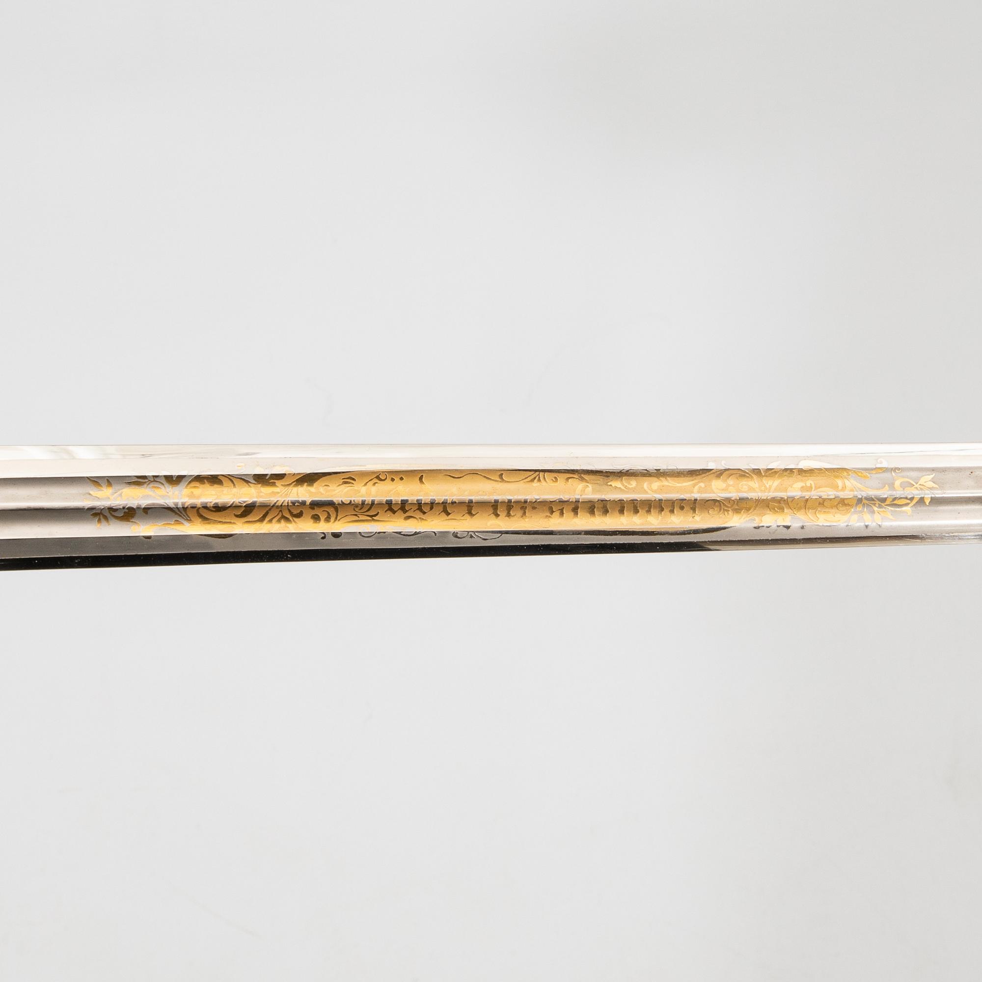 Sabel, svensk, m/1899 för infanteriofficer, med balja.