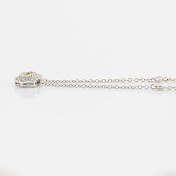 Brilliant cut diamond necklace.