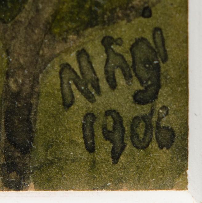 KONRAD MÄGI, akvarell, signerad och daterad 1906.