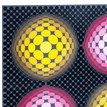 Victor Vasarely, färgserigrafi signerad och numrerad 204/250.