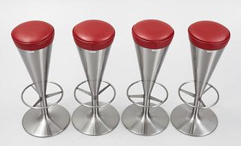 Four "Snaps" bar stools, Johanson Design.