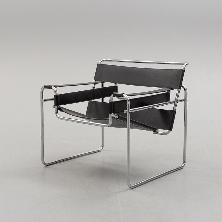 MARCEL BREUER, A 'Wassily' easy chair, Gavina, Italy.