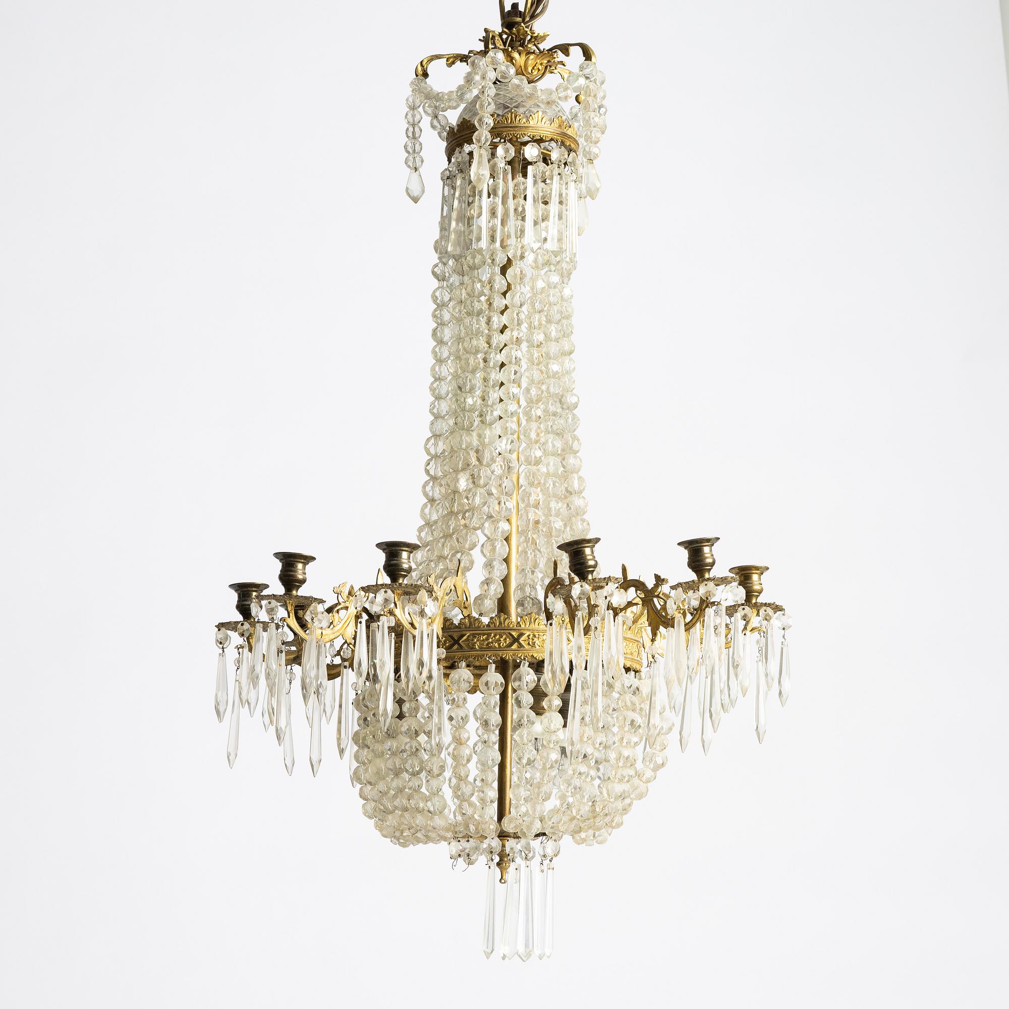 Chandelier, Oscarian, late 19th century.