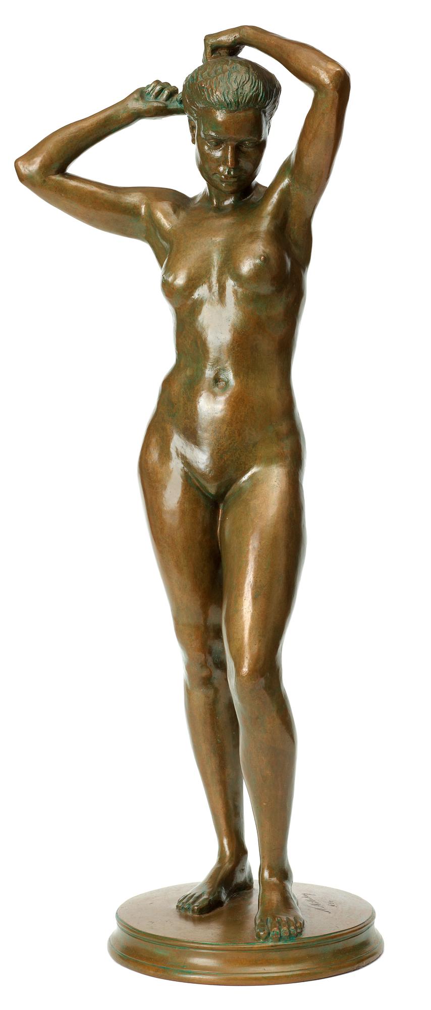 Nils Möllerberg, "Flicka som kammar sig" (Girl combing her hair).