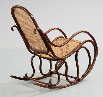 A Jacob & Josef Kohn rocking chair, early 20th Century.