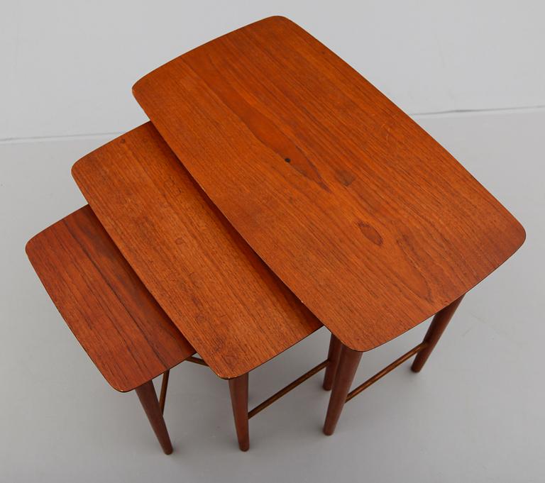 SATSBORD, 3 delar, 1950-tal, Trap Christensen, Danmark.