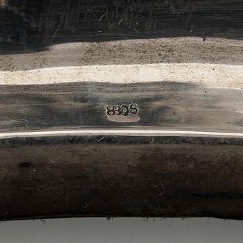 Candleholders, one, a pair, silver, Finnish import marks, 1933.