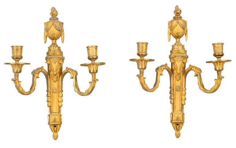 A PAIR OF WALL CHANDELIERS.