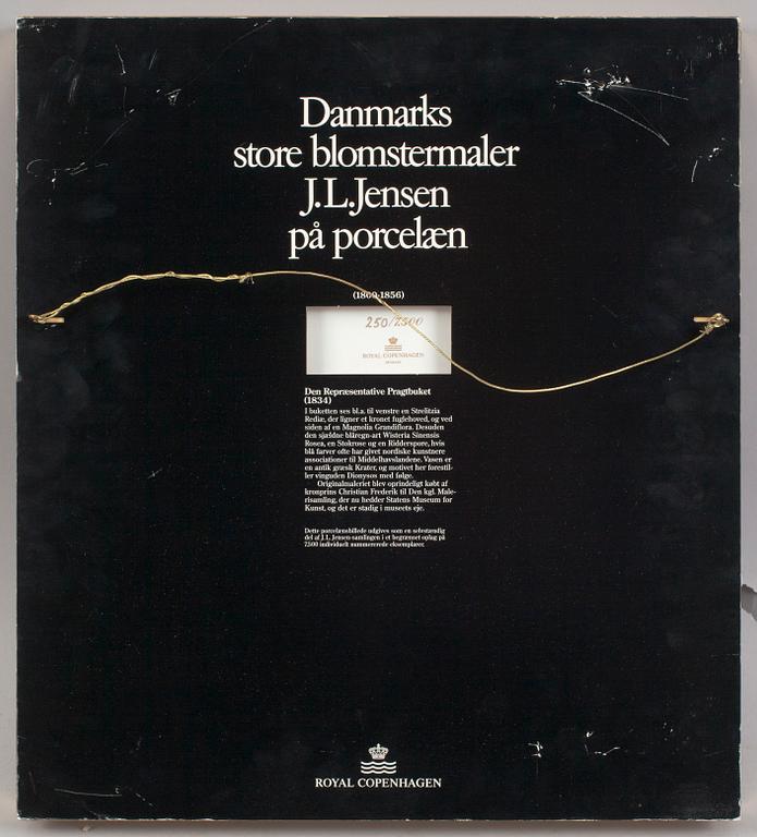 PORSLINSTAVLOR, 4 st, efter JL Jensen, Royal Copenhagen, 3 st numr.