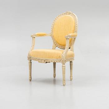 Karmstol, Louis XVI-stil, omkring år 1900.