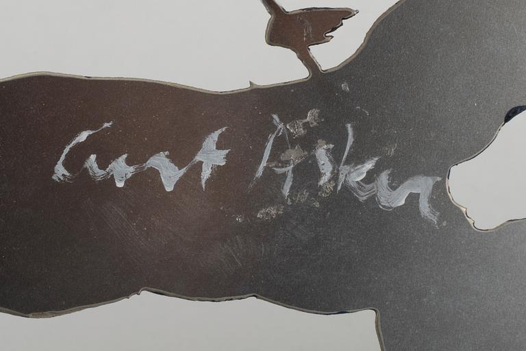 CURT ASKER, wall sculpture, signed.