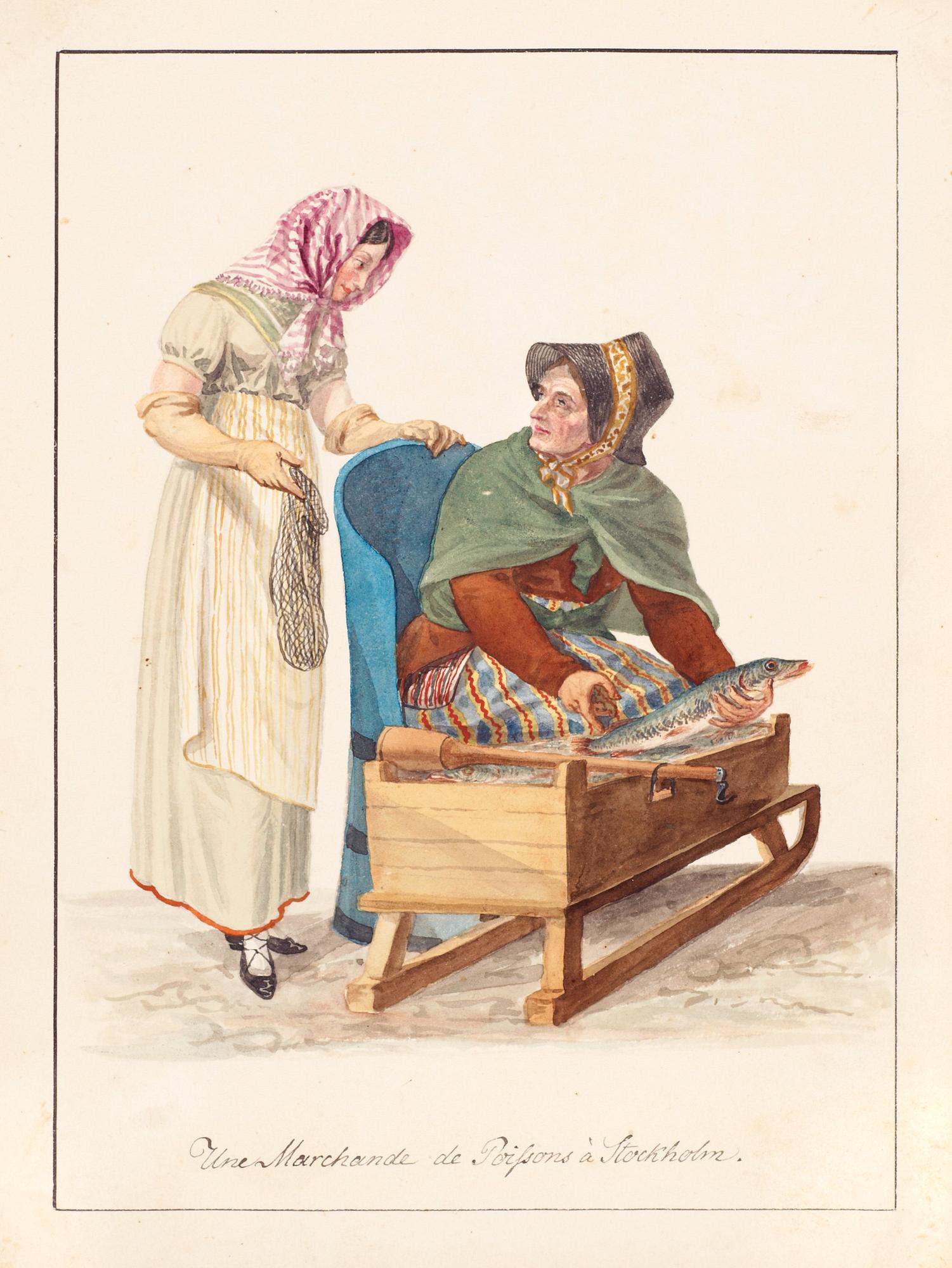 Carl Wilhelm Swedman, "Une Marchande de Poissons á Stockholm".