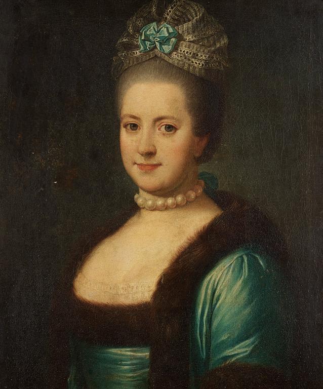 Jens Juel Circle of, Portrait depicting Mrs Ingeborg de Akeleije.