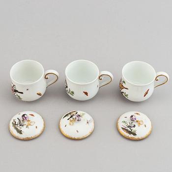 A part Meissen porcelain service, 19th and 20th century (12 pieces).