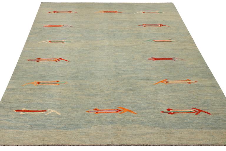A Afghan Kelim carpet, c. 302 x 243 cm.
