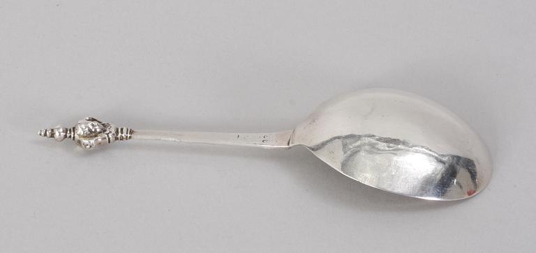 SUPSKED, silver, tillskriven Benediktus Steckow ( 1705-1712 ), Karlskrona.