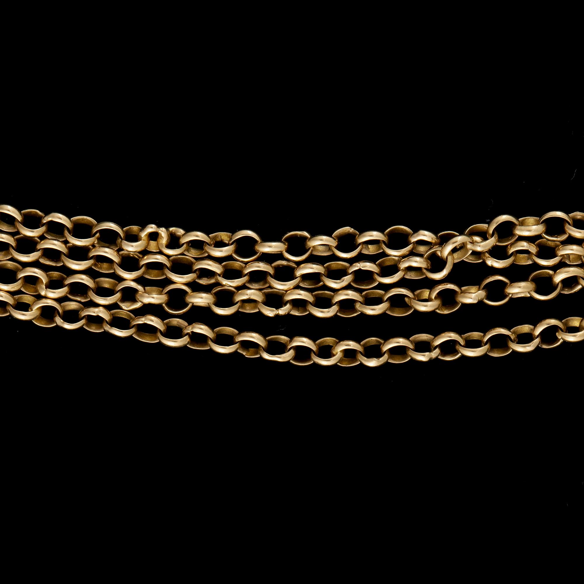 KLOCKKEDJA, dam, 20k guld. Vikt ca 20,3 gram.