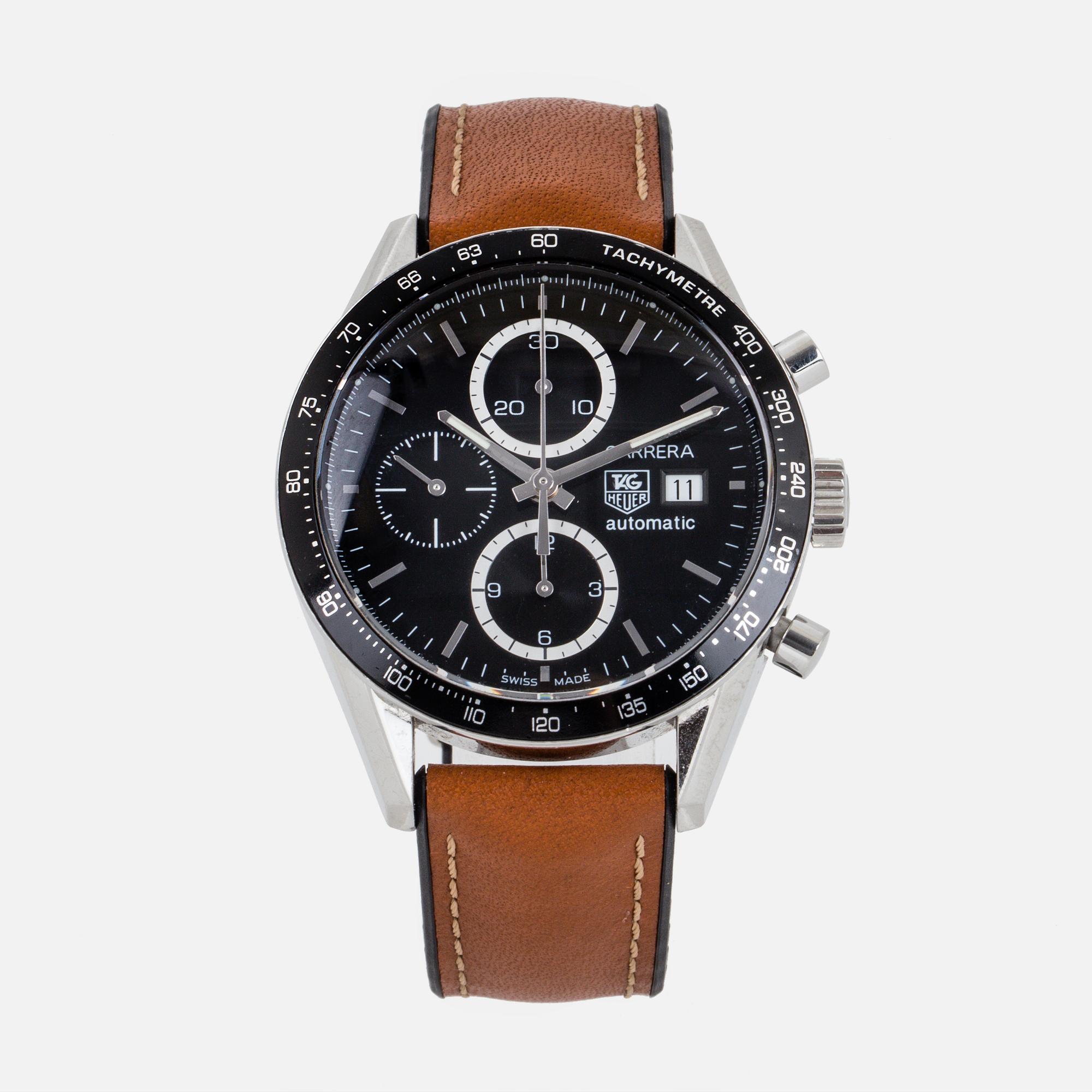 TAG HEUER, Carrera, "Tachymetre", kronograf, armbandsur, 41 mm.