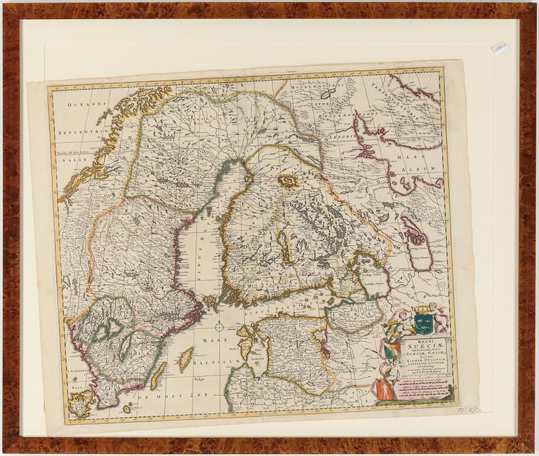 KARTA, "Regni Sueciae Tabula Generalis...", 16/1700-tal.