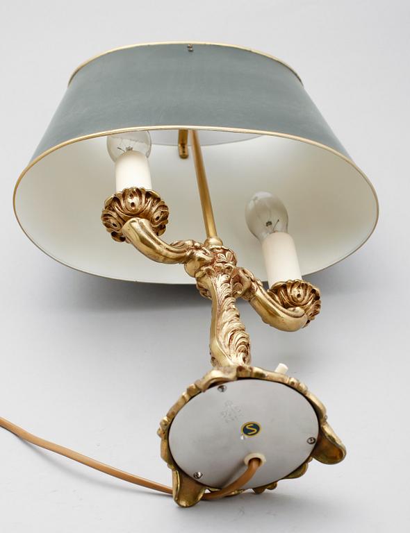 BORDSLAMPA, rokokostil, 1900-tal.