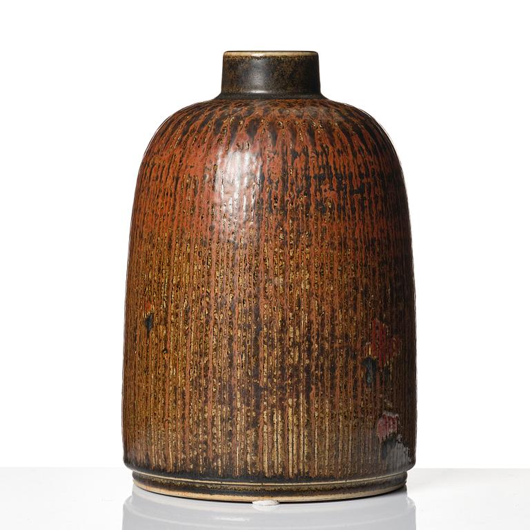 Carl-Harry Stålhane, a unique stoneware vase, Rörstrand, Sweden 1961.