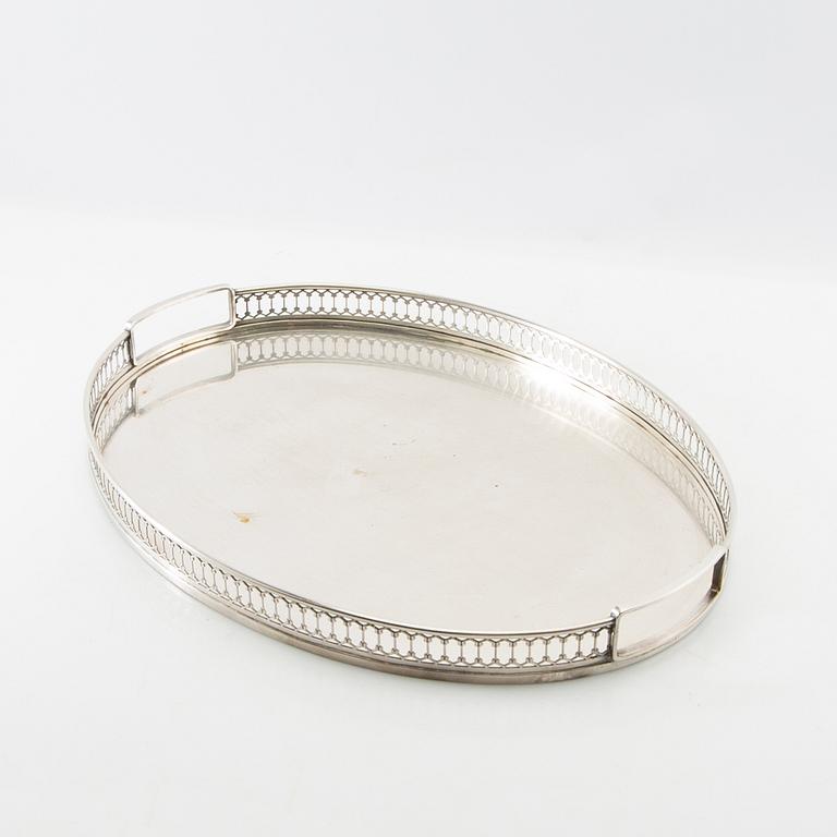 Trays 4 pcs of silver-plated metal, first half of the 20th century.