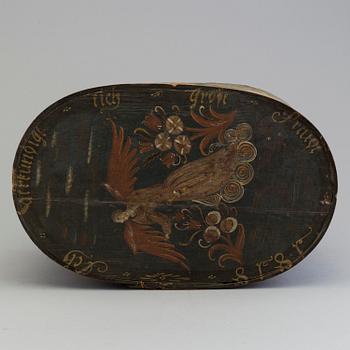 A WOODEN BOX, probably Germany, early 19th century.