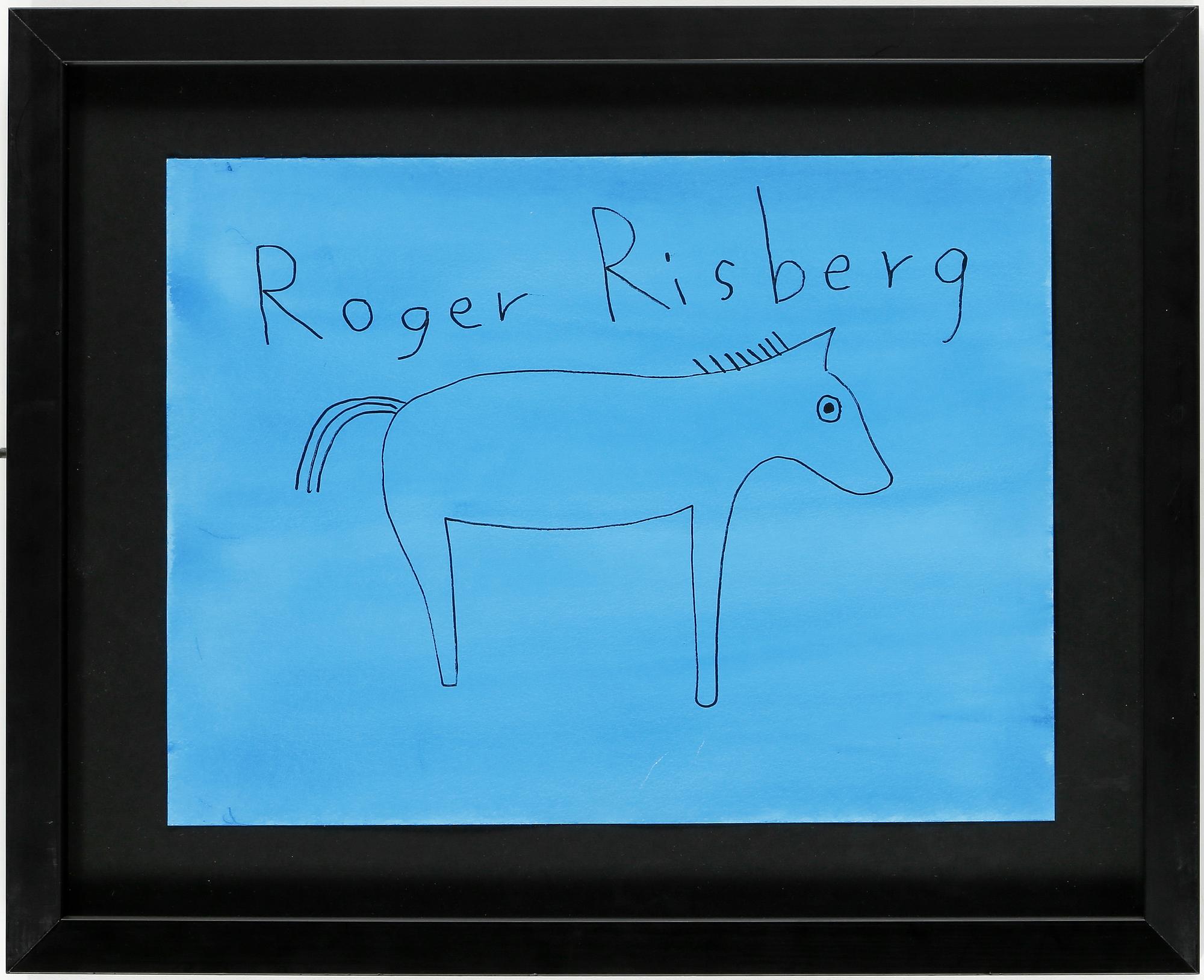 ROGER RISBERG, gouache och tusch på papper. Signerad.