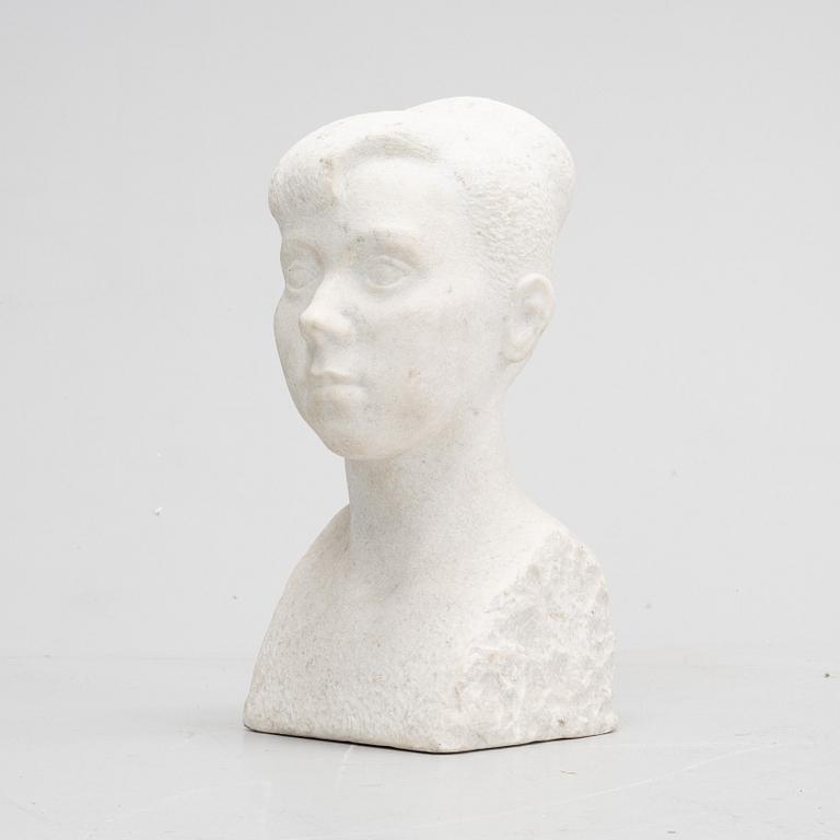 Göran Lange, sculpture, marble, signed.