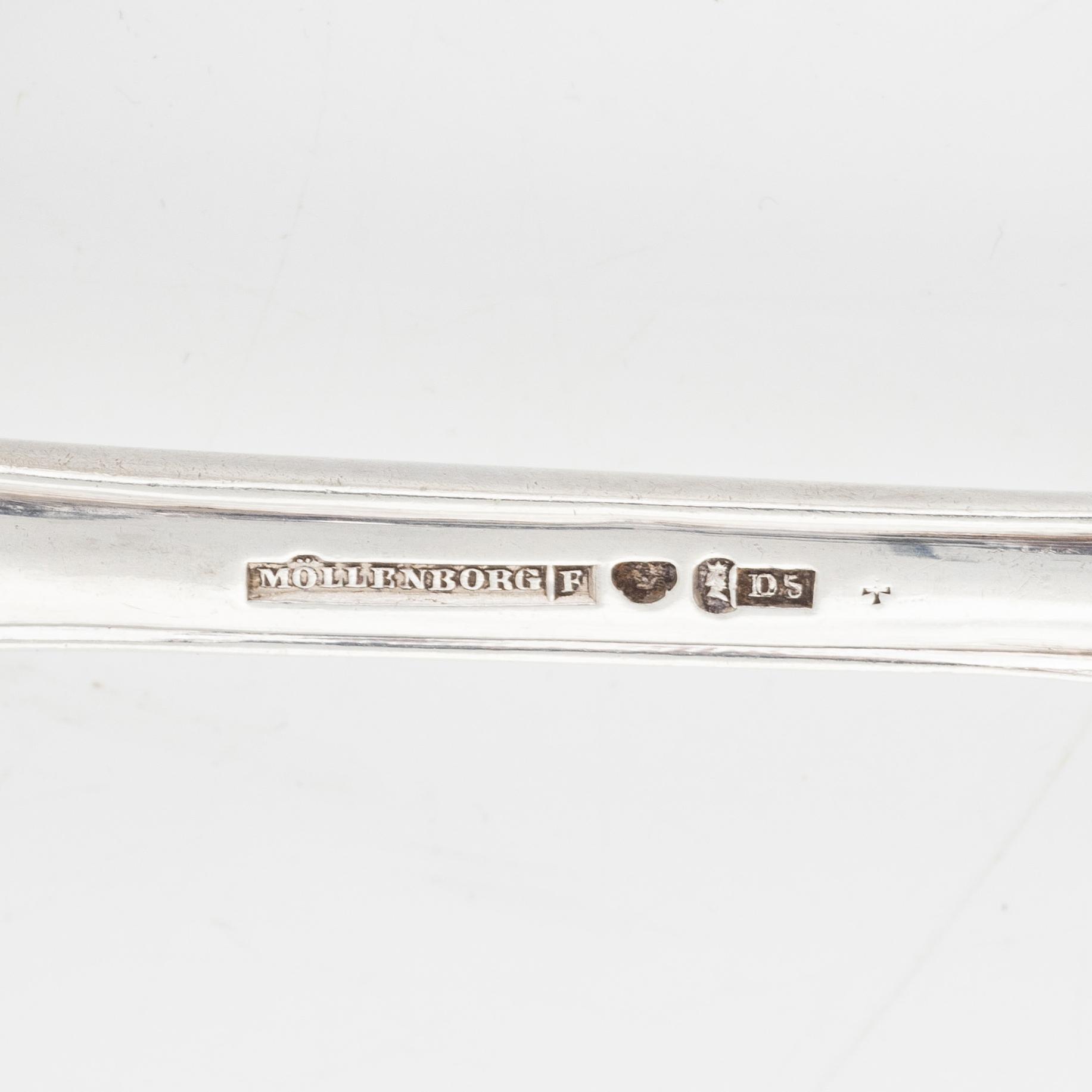 A Swedish Silver Cutlery, 'Prins Albert', marks including  CG Hallberg 1895, Möllenborg, Stockholm 1858 (122 pieces).