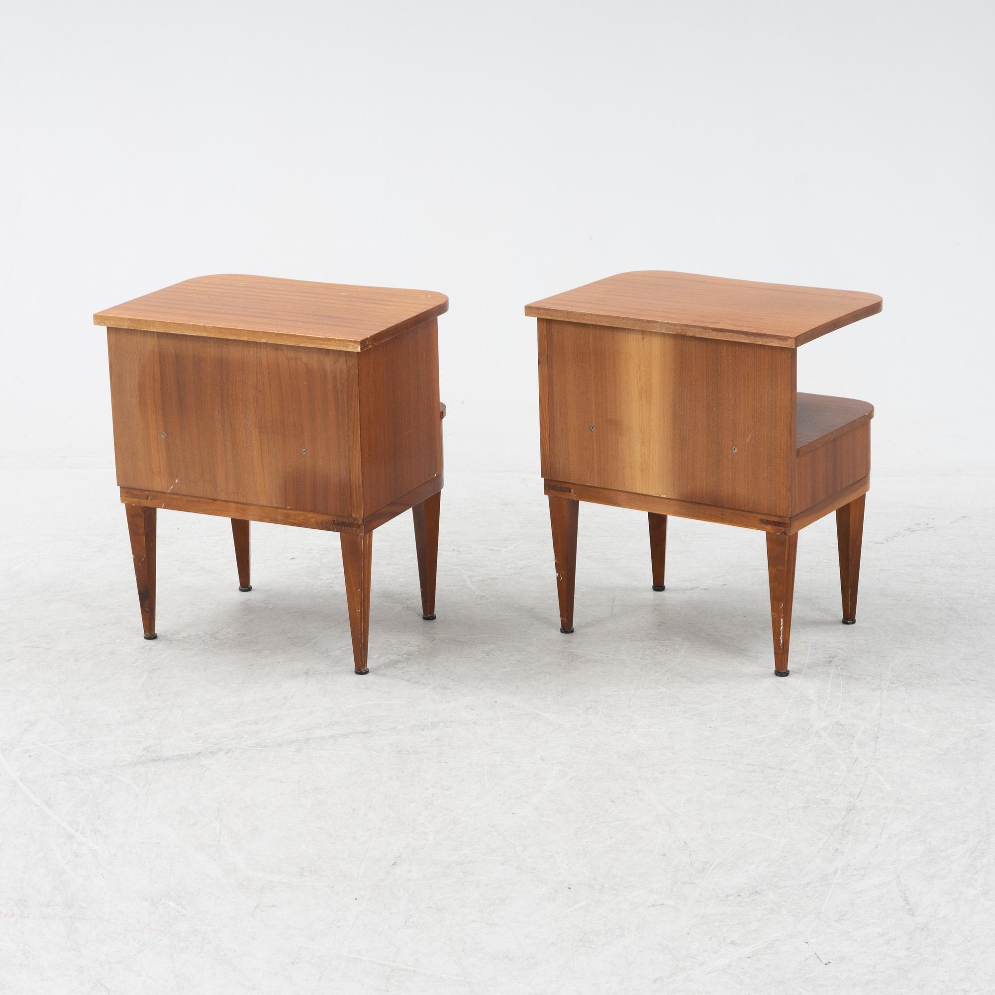 Sängbord, ett par, Swedish Modern, 1940/50-tal.