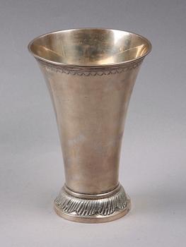 BÄGARE, silver Bernhard Hetz AB, Stockholm, 1912. Vikt 338 gr.